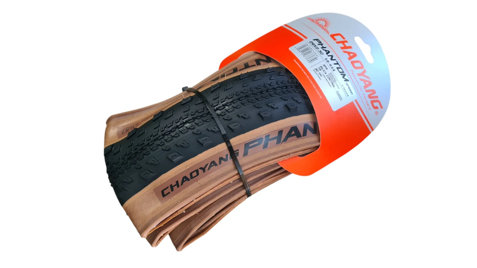 2 Stk 29X2.30 Chaoyang Phantom Speed MTB Reifen Tubeless Ready 58-622 Faltreifen Black/Tan - Image 4