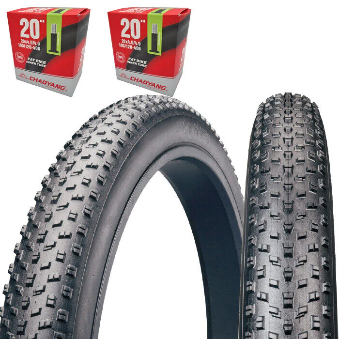 2 x Chaoyang Fatbike Reifen Big Daddy 20x4.0 100-406 inkl. Schläuche Drahtreifen