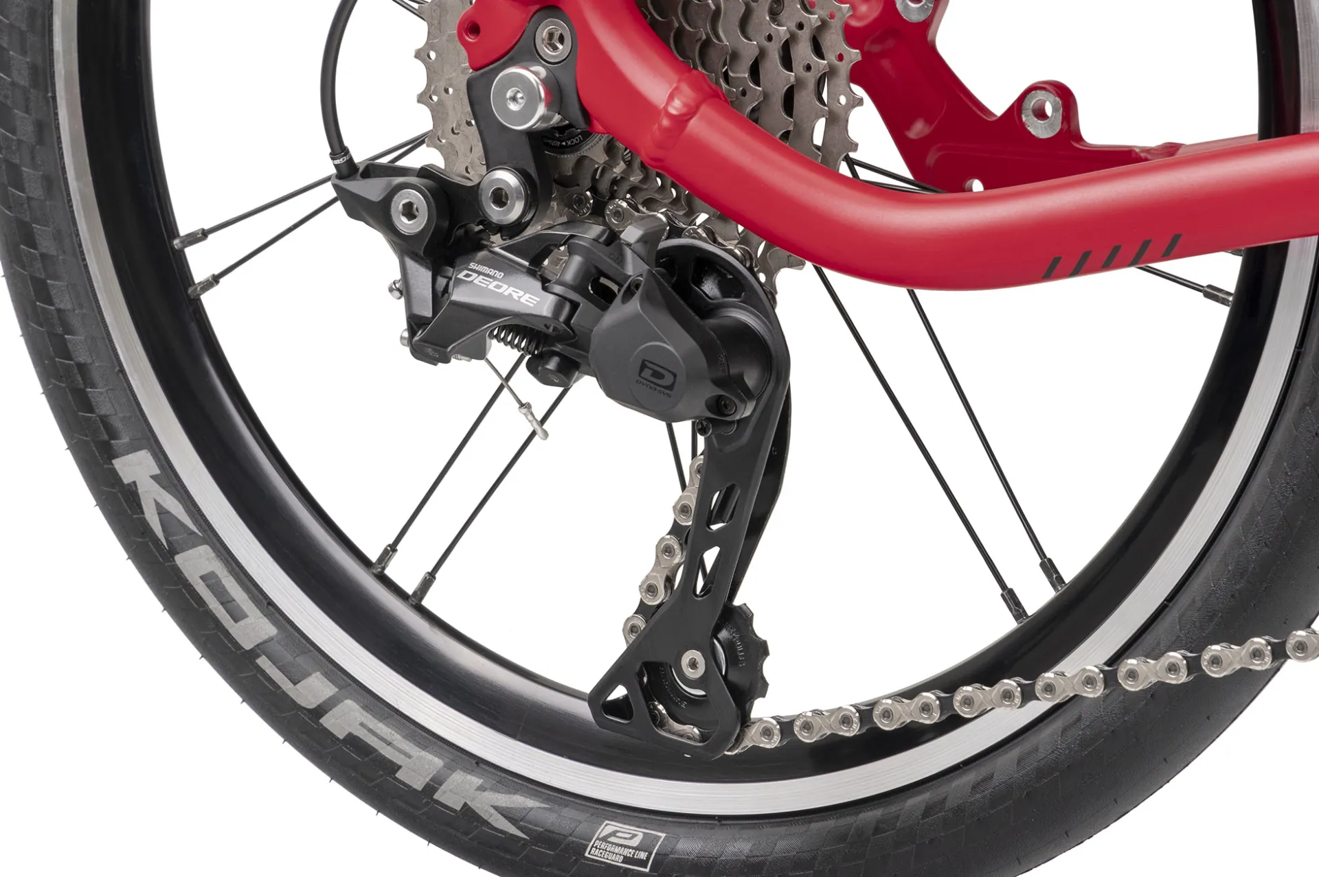 20 Zoll Faltrad Klapprad TERN BYB P10 10G Shimano Deore Satin Metallic Red - Image 6