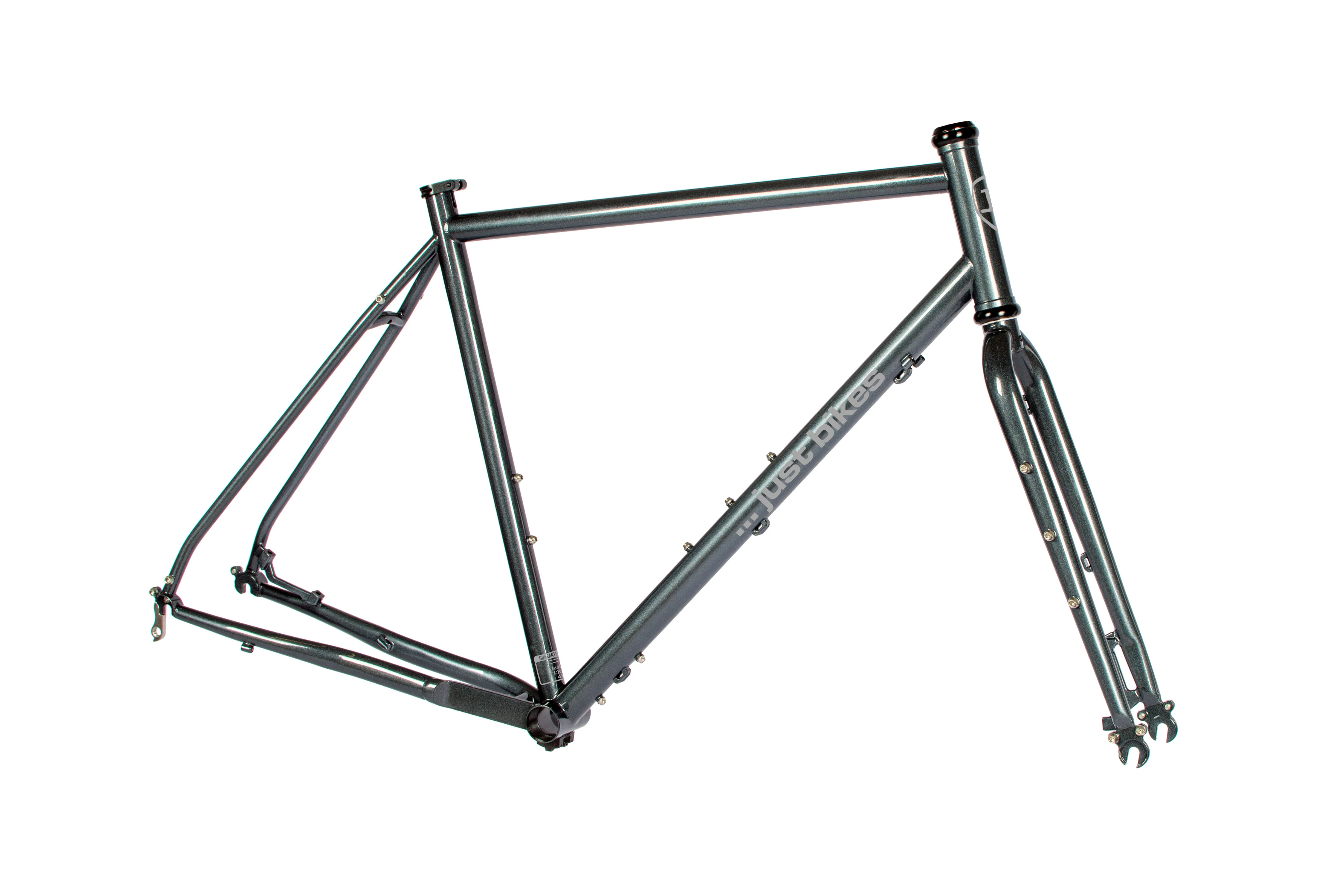 Just Bikes JB02 Gravel Rahmenset Stahl Rahmen Stahl Gabel PM QR Dark Grey Shiny ohne Aufkleber - Image 12