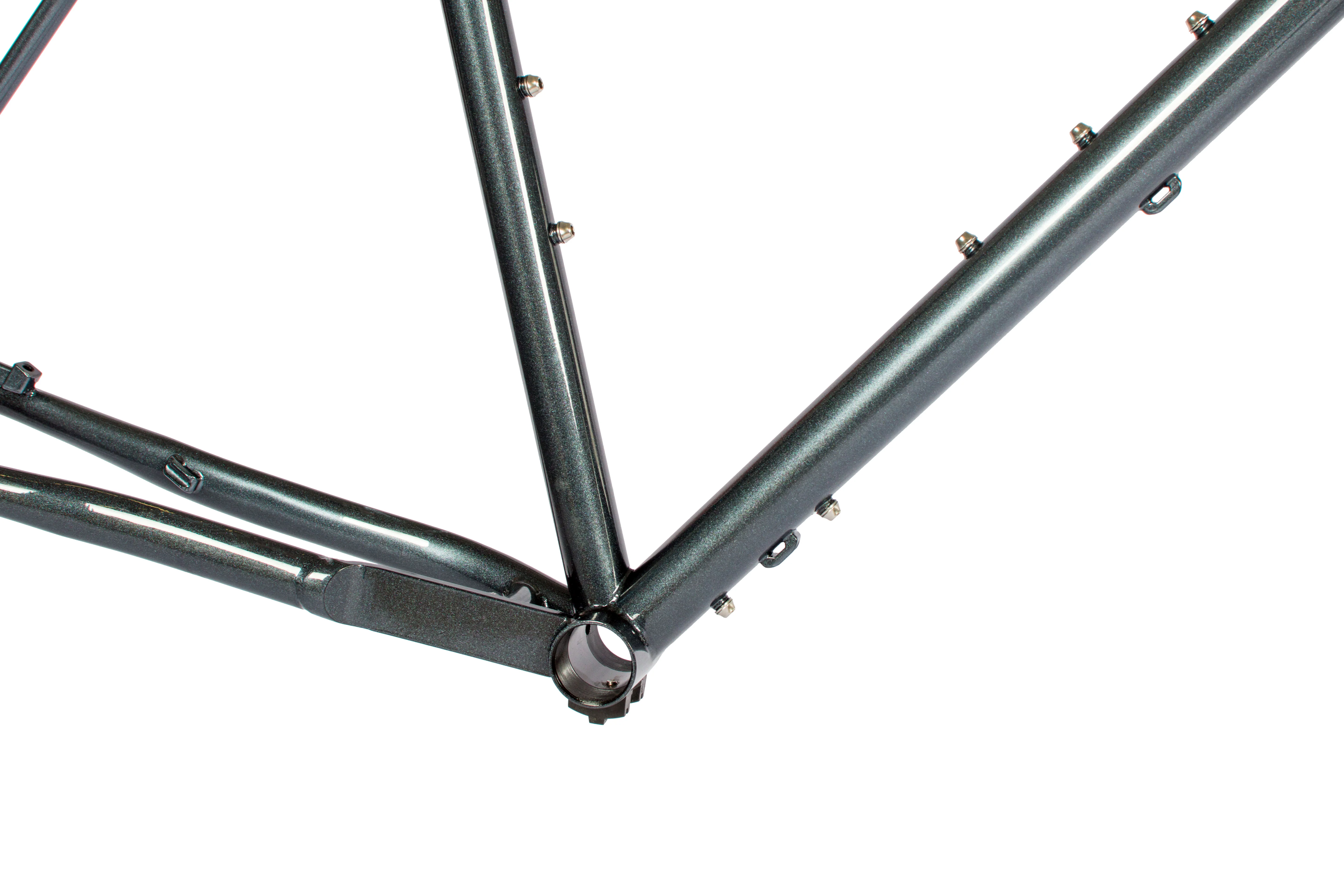 Just Bikes JB02 Gravel Rahmenset Stahl Rahmen Stahl Gabel PM QR Dark Grey Shiny ohne Aufkleber - Image 2