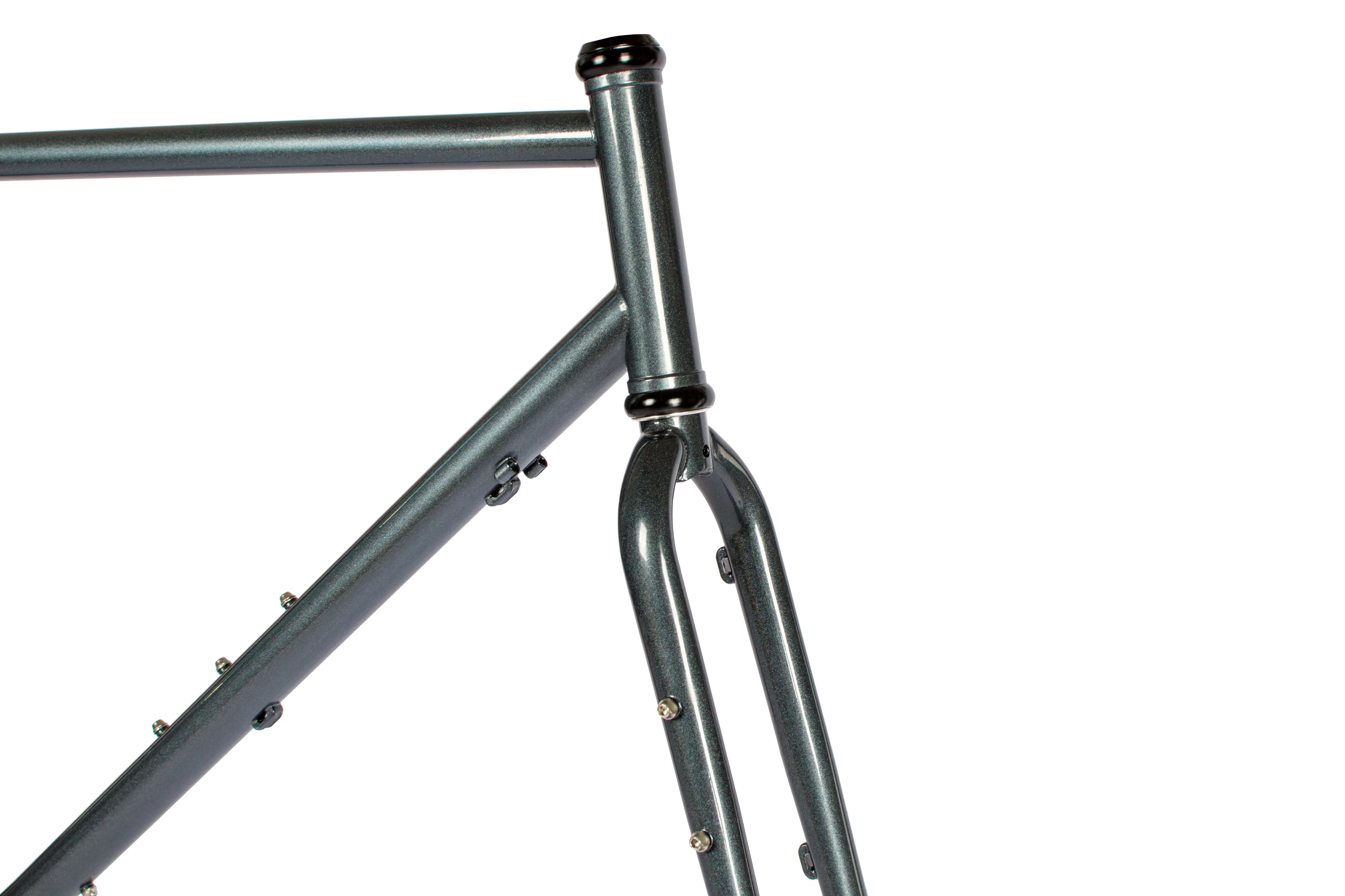 Just Bikes JB02 Gravel Rahmenset Stahl Rahmen Stahl Gabel PM QR Dark Grey Shiny ohne Aufkleber - Image 5