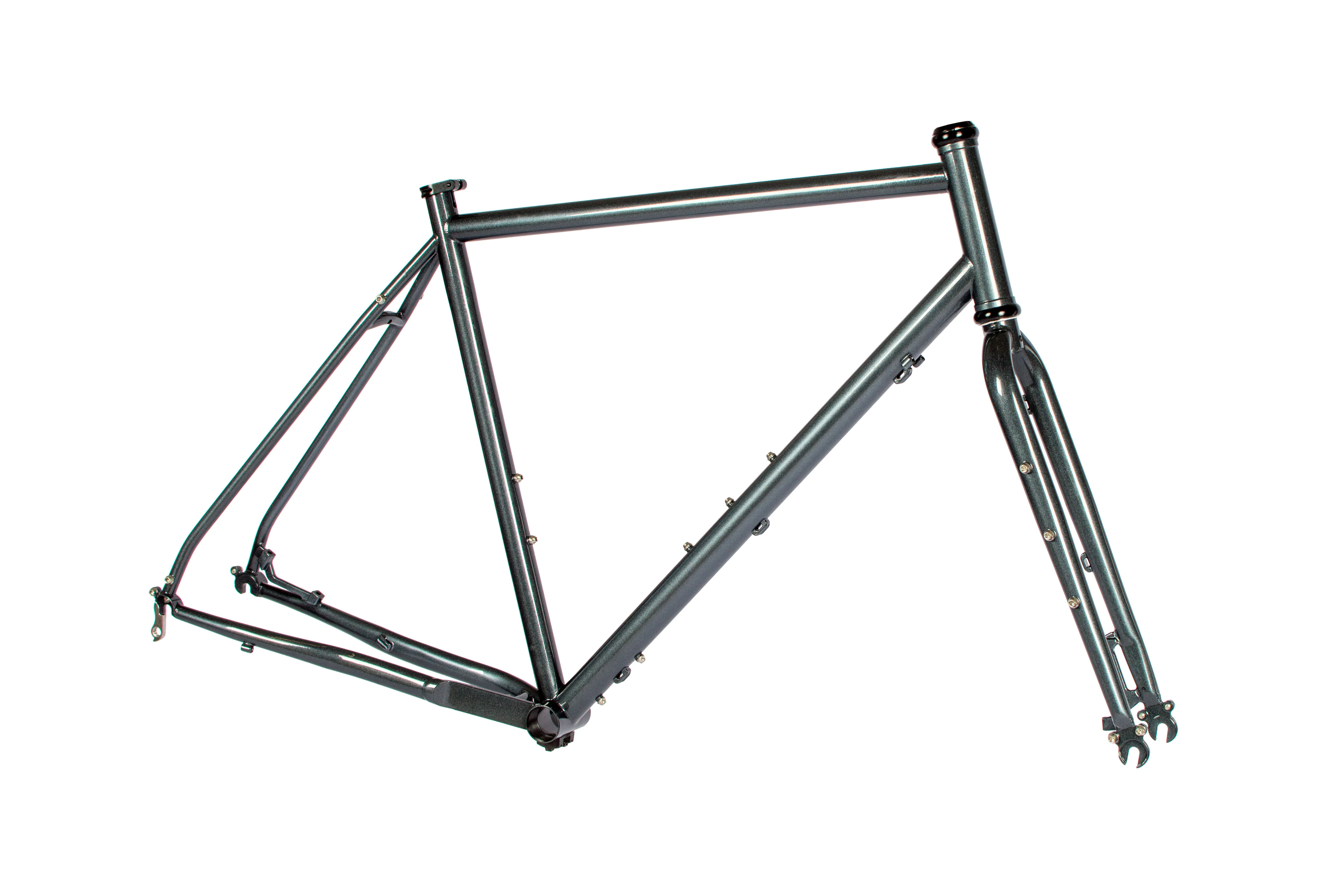 Just Bikes JB02 Gravel Rahmenset Stahl Rahmen Stahl Gabel PM QR Dark Grey Shiny ohne Aufkleber - Image 7