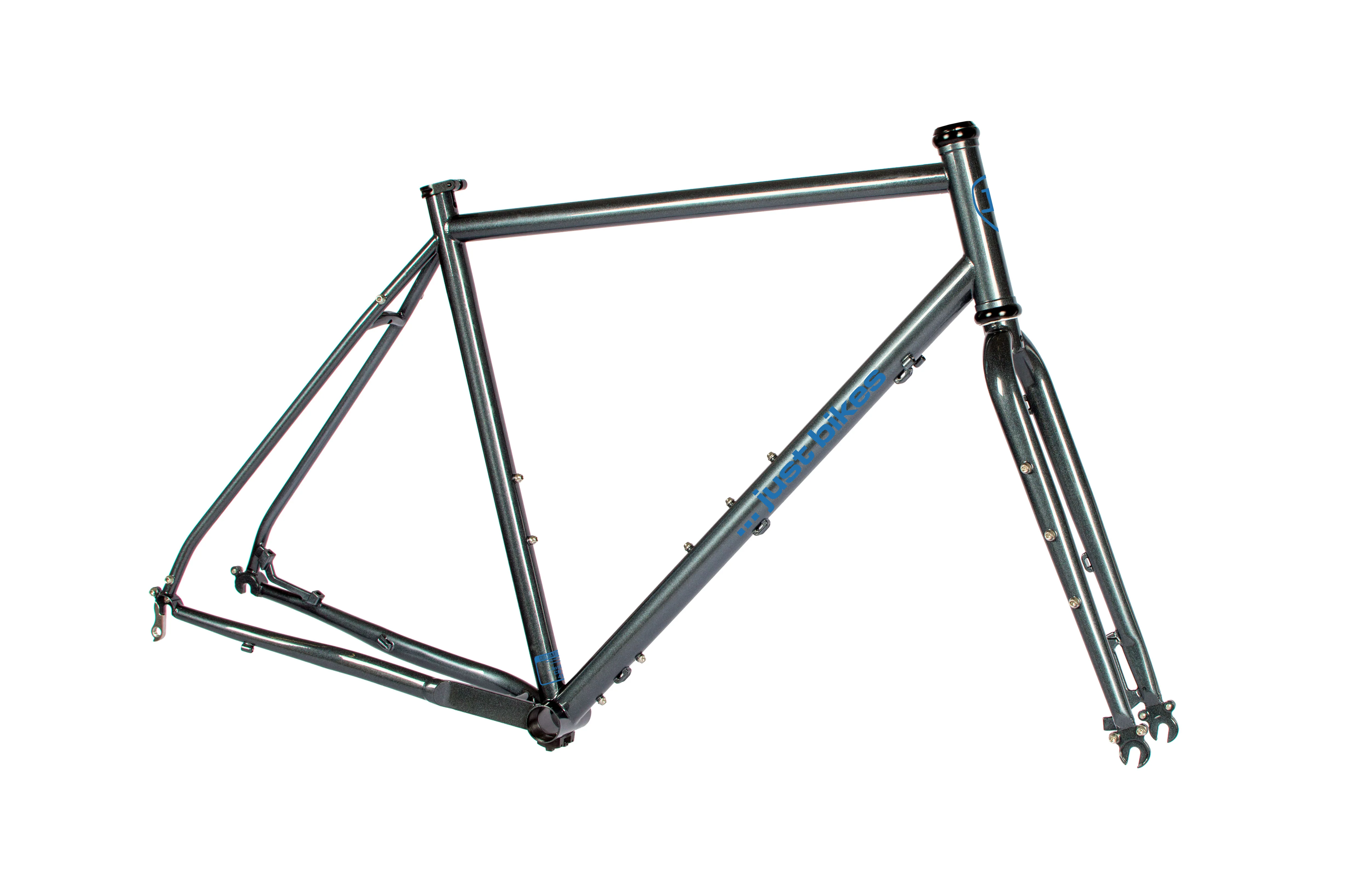 Just Bikes JB02 Gravel Rahmenset Stahl Rahmen Stahl Gabel PM QR Dark Grey Shiny ohne Aufkleber - Image 8