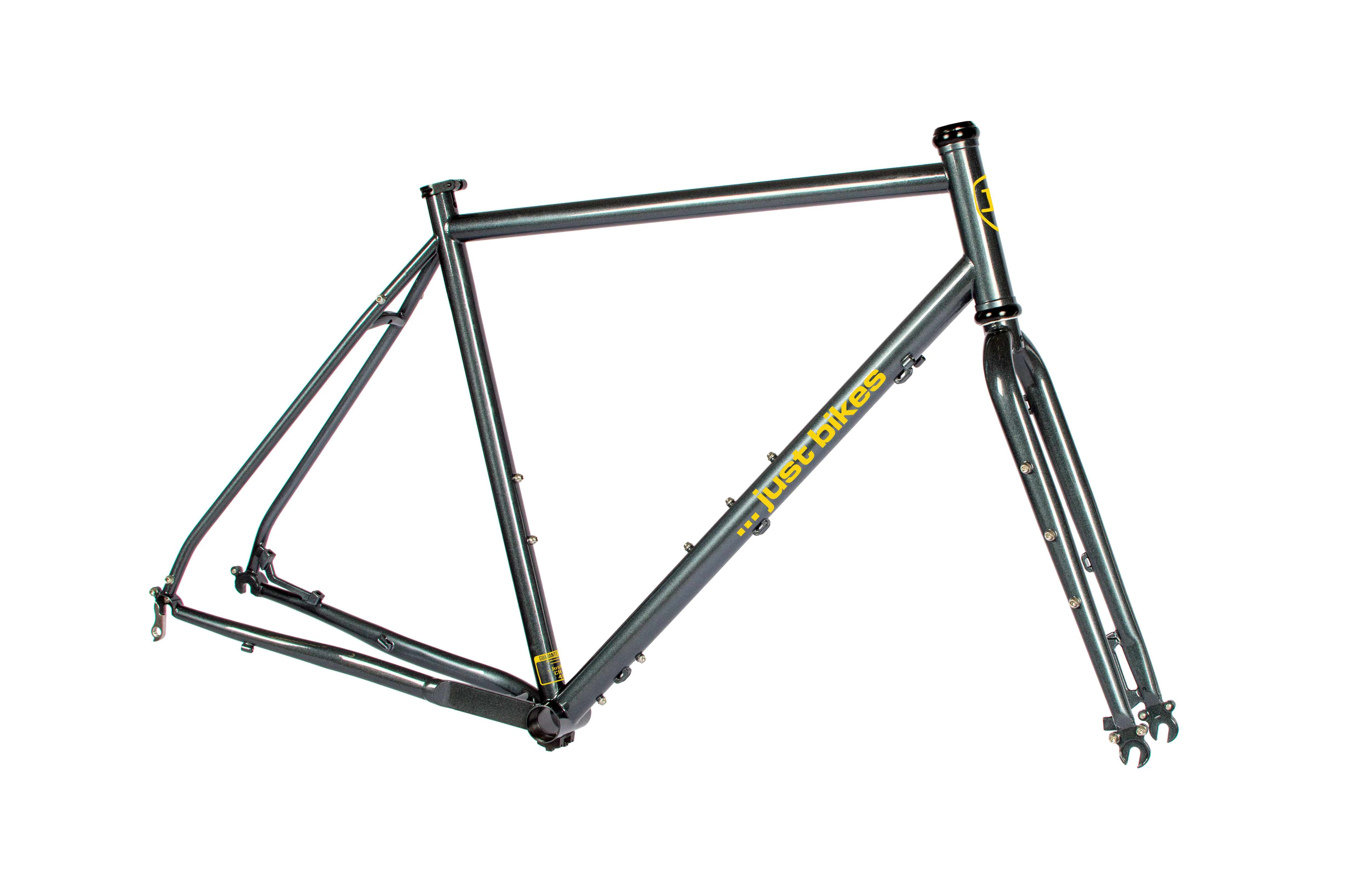 Just Bikes JB02 Gravel Rahmenset Stahl Rahmen Stahl Gabel PM QR Dark Grey Shiny ohne Aufkleber - Image 9