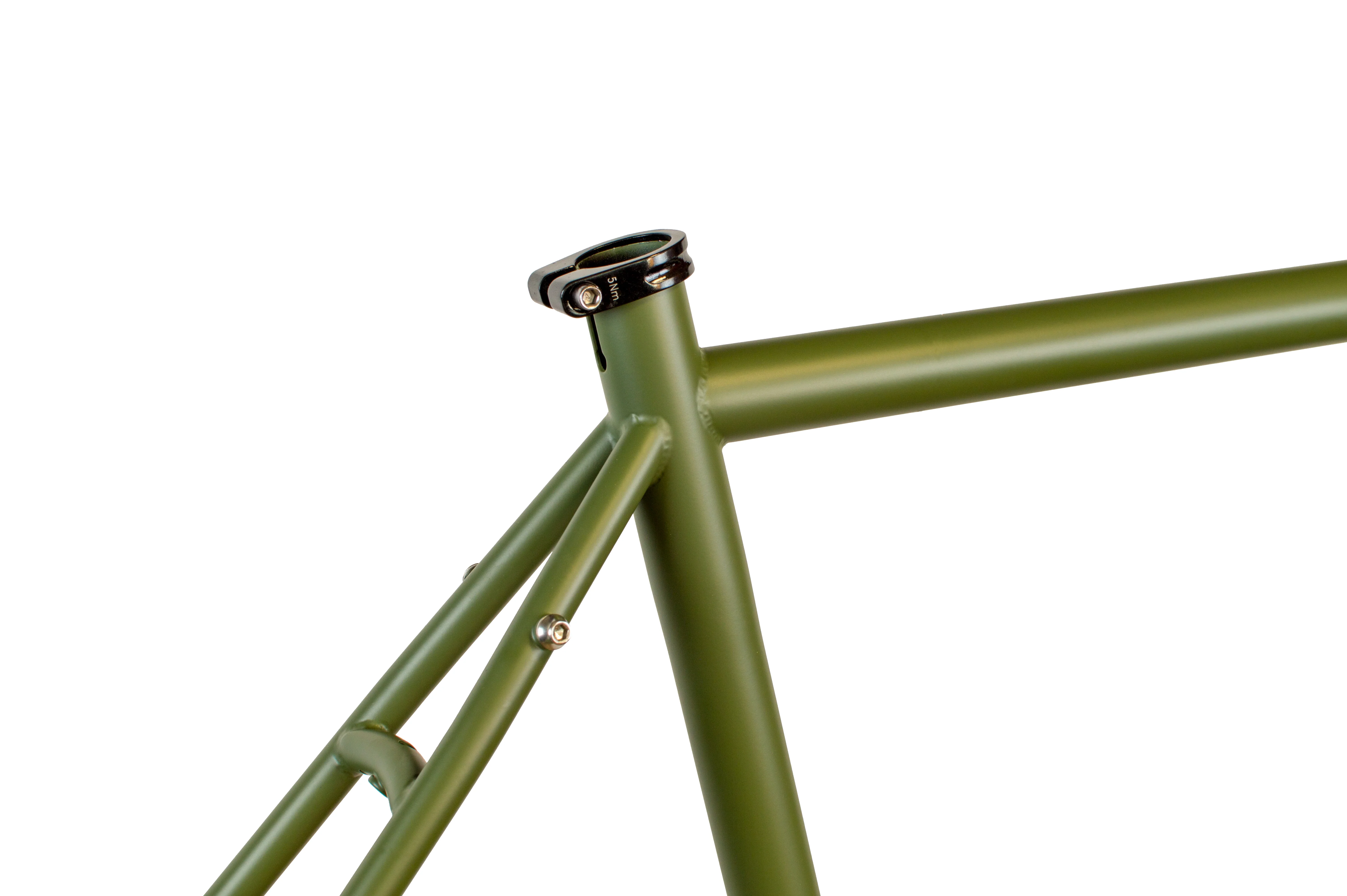 Just Bikes JB04 Gravel Stahl Rahmenset Carbon oder Stahl Gabel 12 Achsen Flat Mount Olivegrün - Image 5