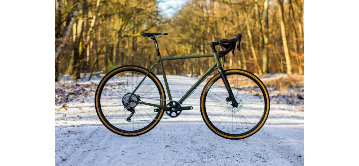Just Bikes JB04 Gravel Stahl Rahmenset Carbon oder Stahl Gabel 12 Achsen Flat Mount Olivegrün - Image 6