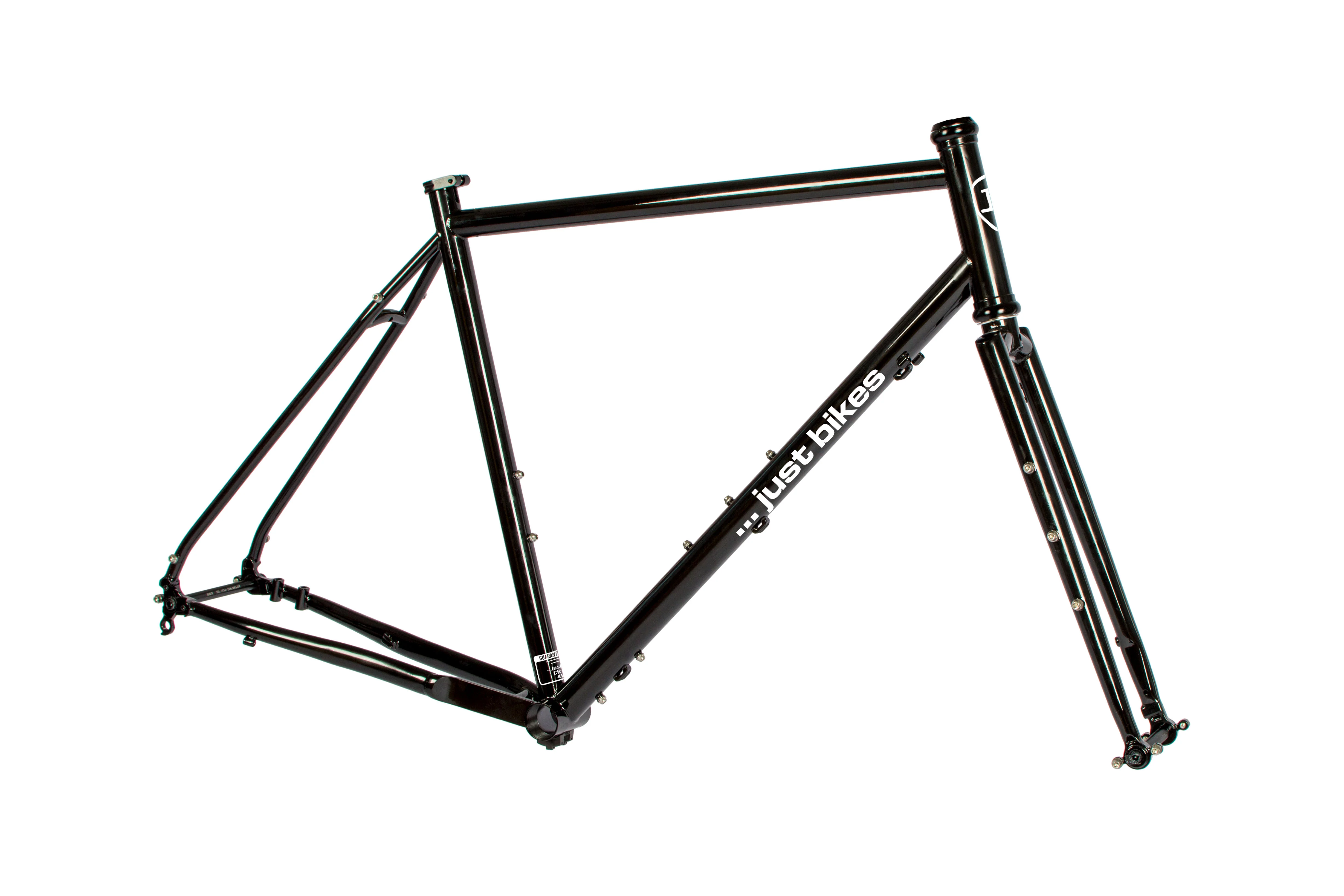 Just Bikes JB06 Gravel Stahl Rahmenset Stahl Gabel 12 Achsen Flat Mount CrMo Schwarz Glossy ohne Aufkleber - Image 13