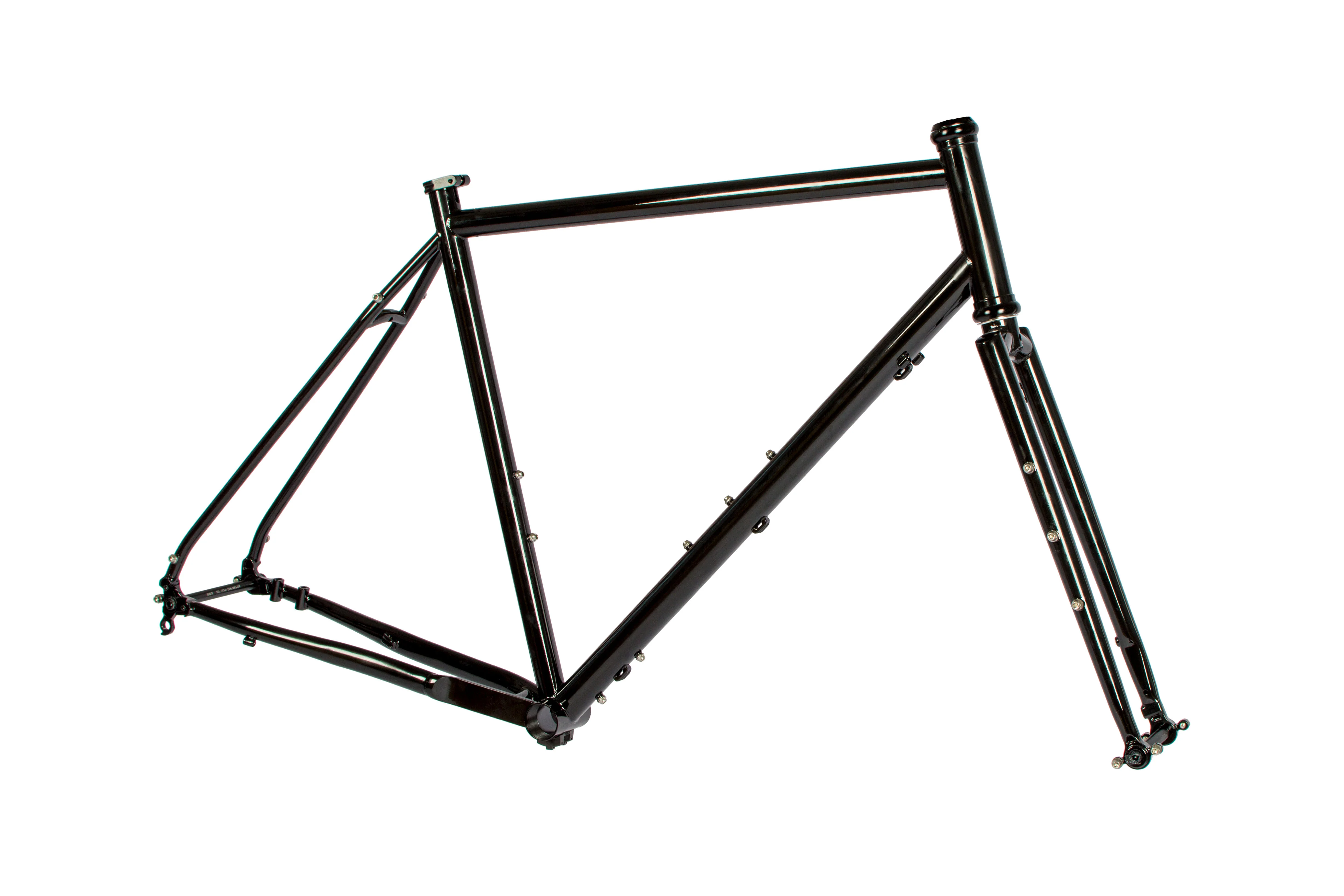 Just Bikes JB06 Gravel Stahl Rahmenset Stahl Gabel 12 Achsen Flat Mount CrMo Schwarz Glossy ohne Aufkleber - Image 2
