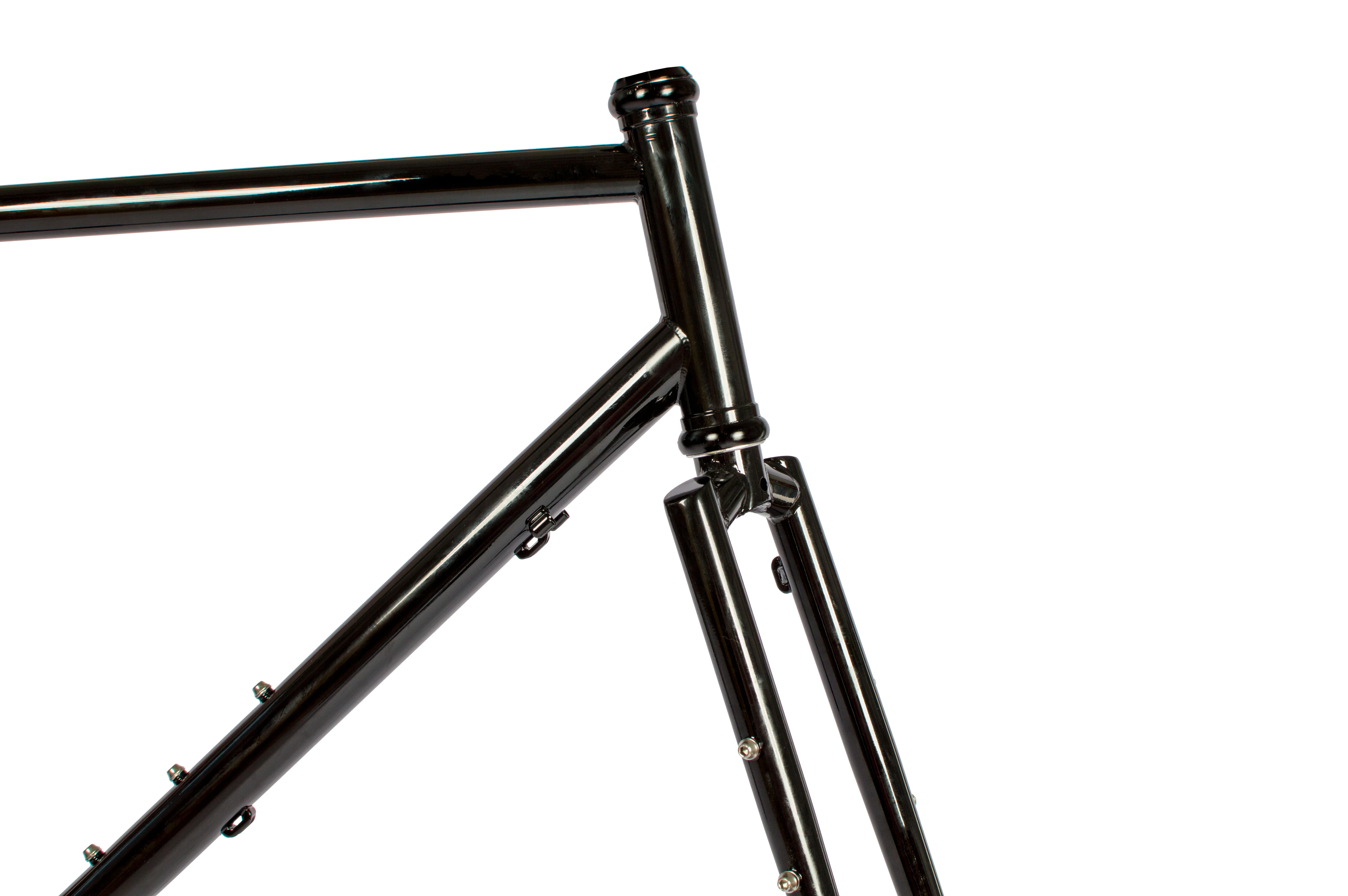 Just Bikes JB06 Gravel Stahl Rahmenset Stahl Gabel 12 Achsen Flat Mount CrMo Schwarz Glossy ohne Aufkleber - Image 6
