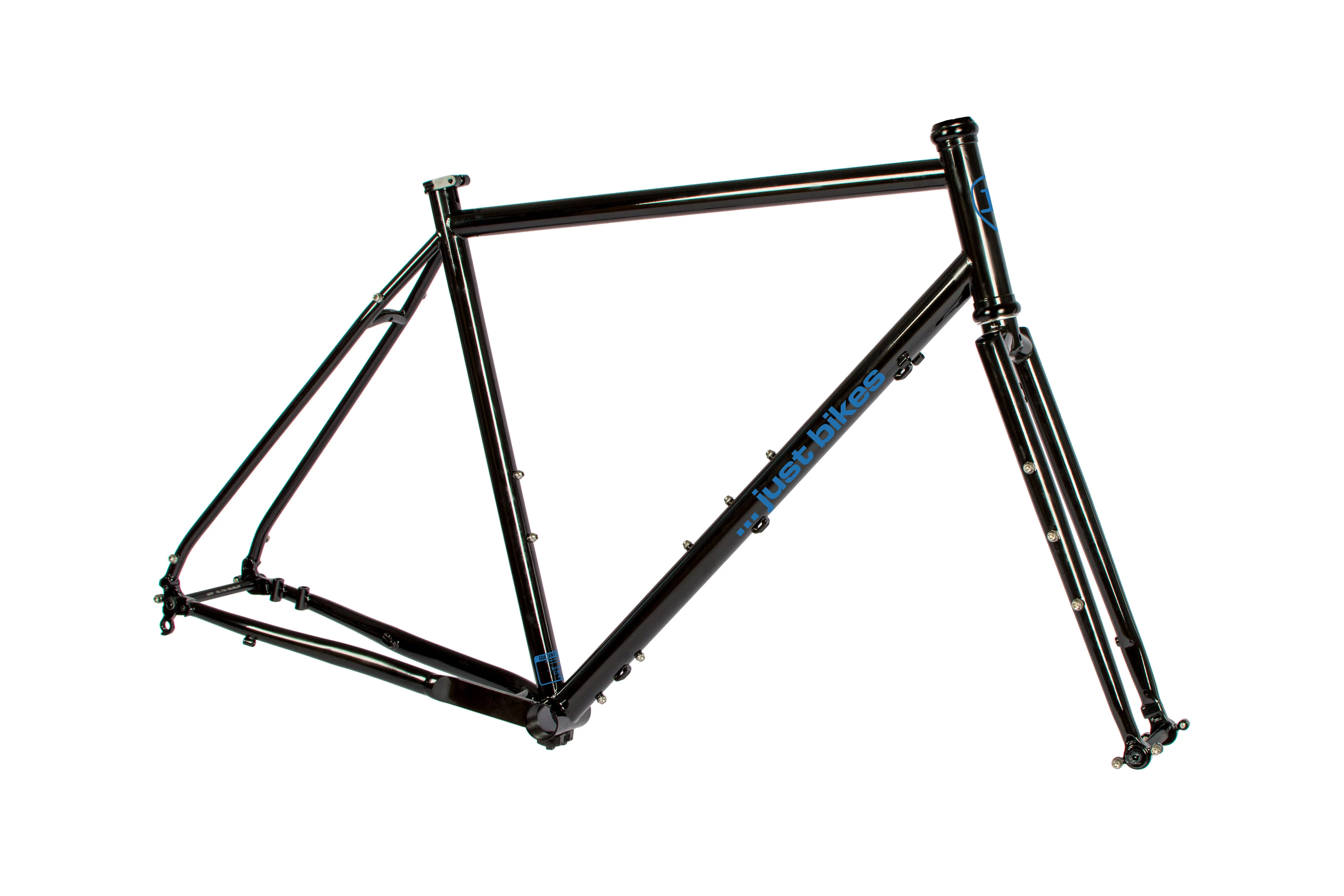 Just Bikes JB06 Gravel Stahl Rahmenset Stahl Gabel 12 Achsen Flat Mount CrMo Schwarz Glossy ohne Aufkleber - Image 8