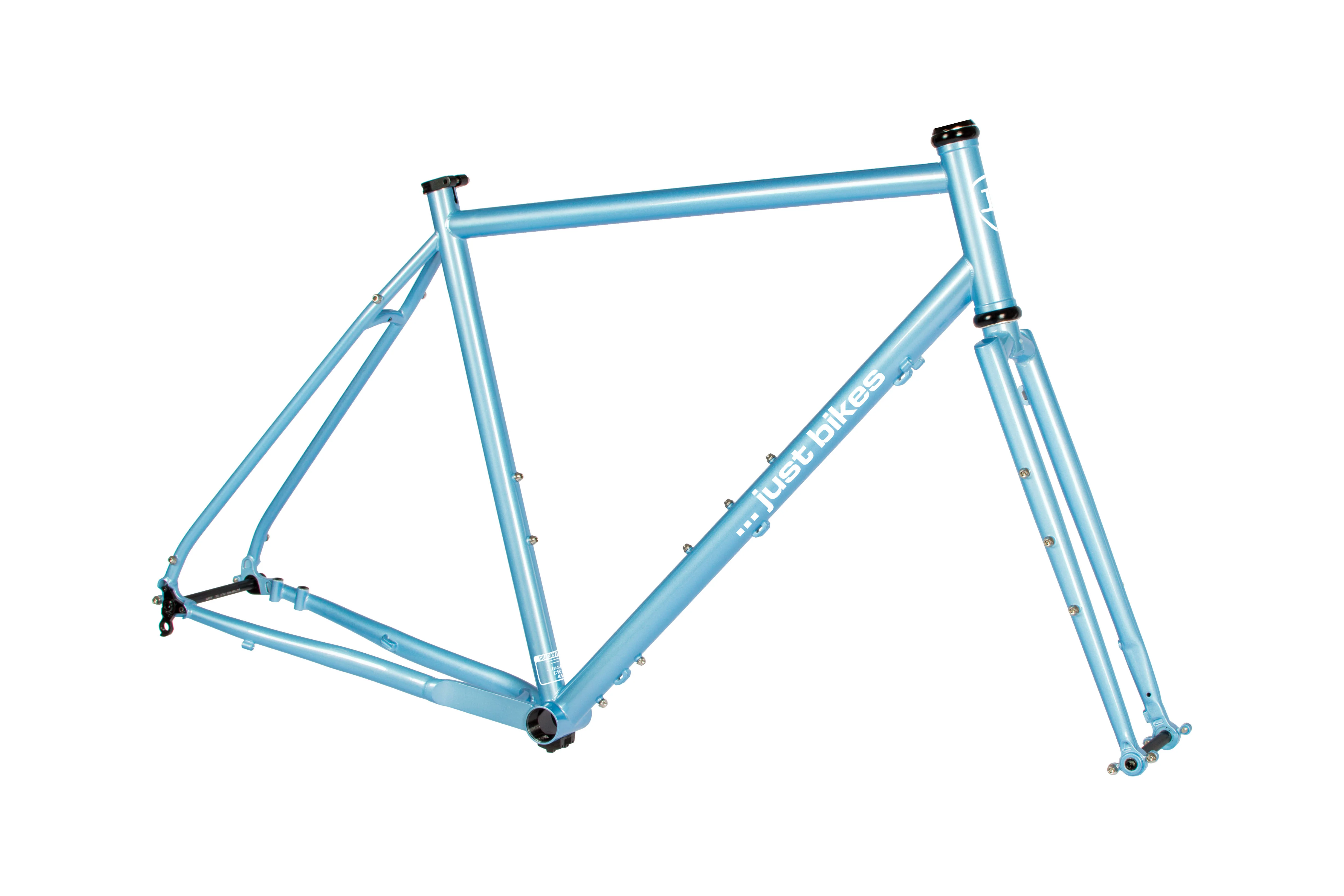 Just Bikes JB06 Gravel Stahl Rahmenset Stahl Gabel 12 Achsen Flat Mount CrMo Sky Blue Shiny - Image 13