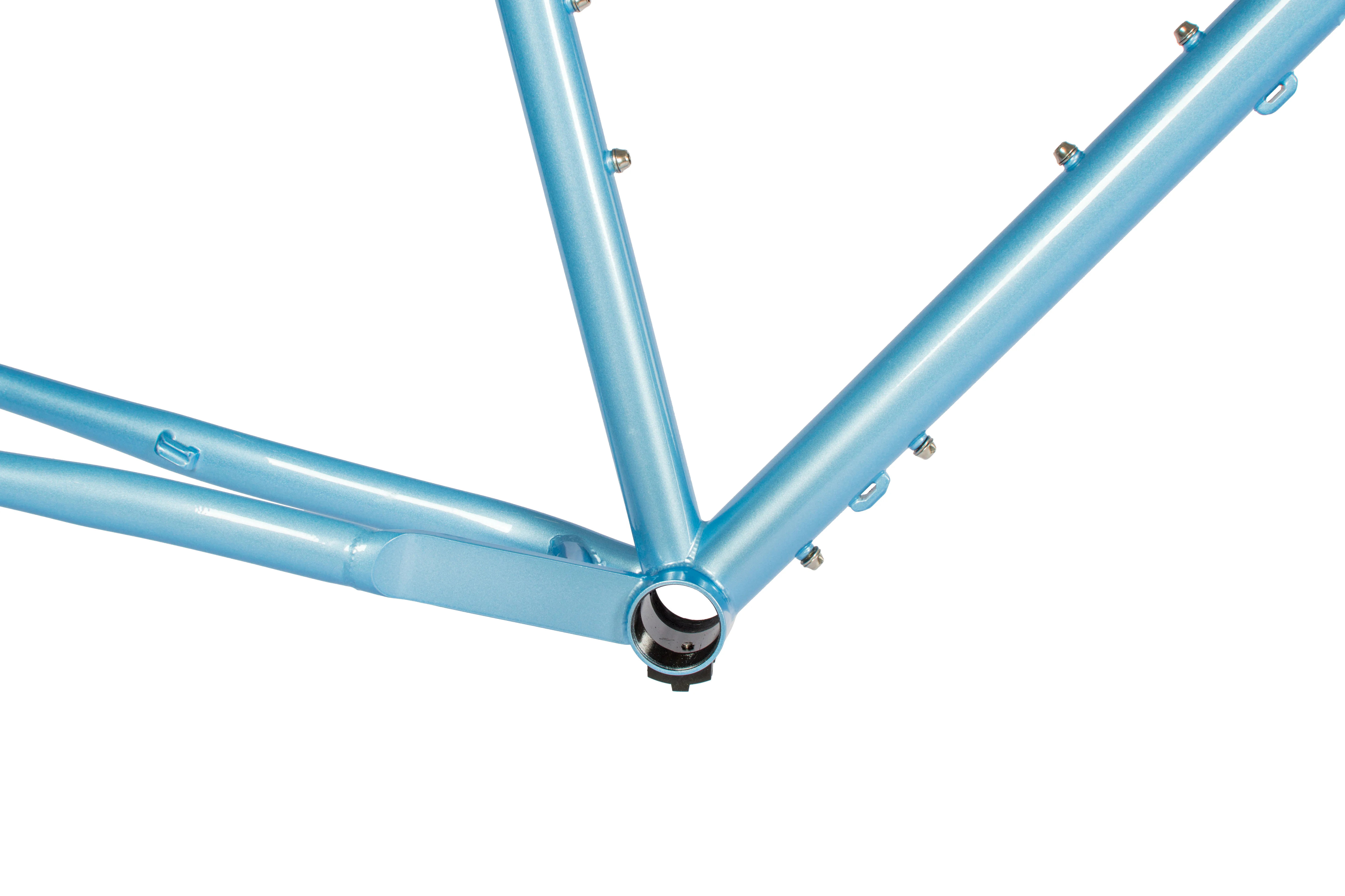 Just Bikes JB06 Gravel Stahl Rahmenset Stahl Gabel 12 Achsen Flat Mount CrMo Sky Blue Shiny - Image 2