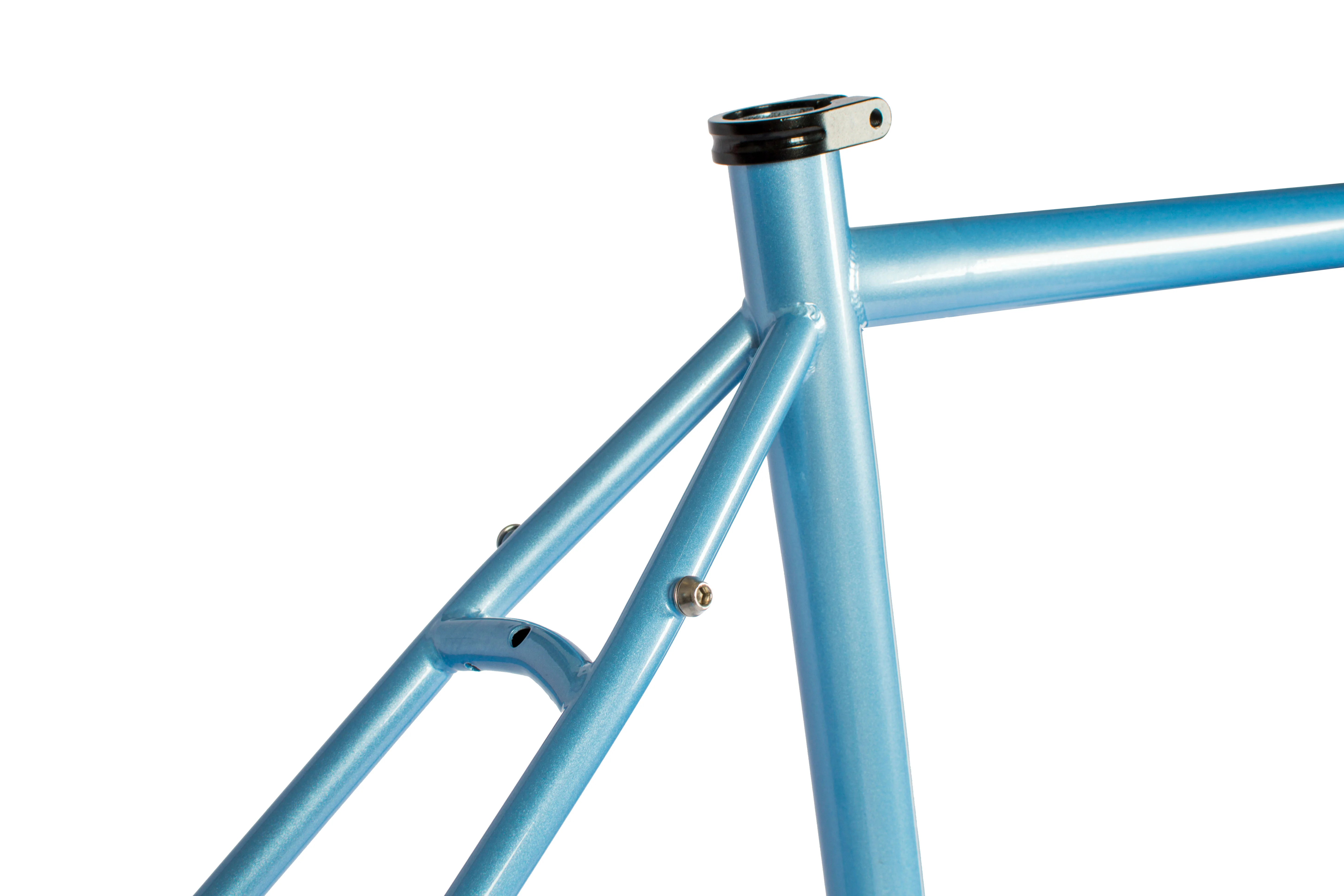 Just Bikes JB06 Gravel Stahl Rahmenset Stahl Gabel 12 Achsen Flat Mount CrMo Sky Blue Shiny - Image 3