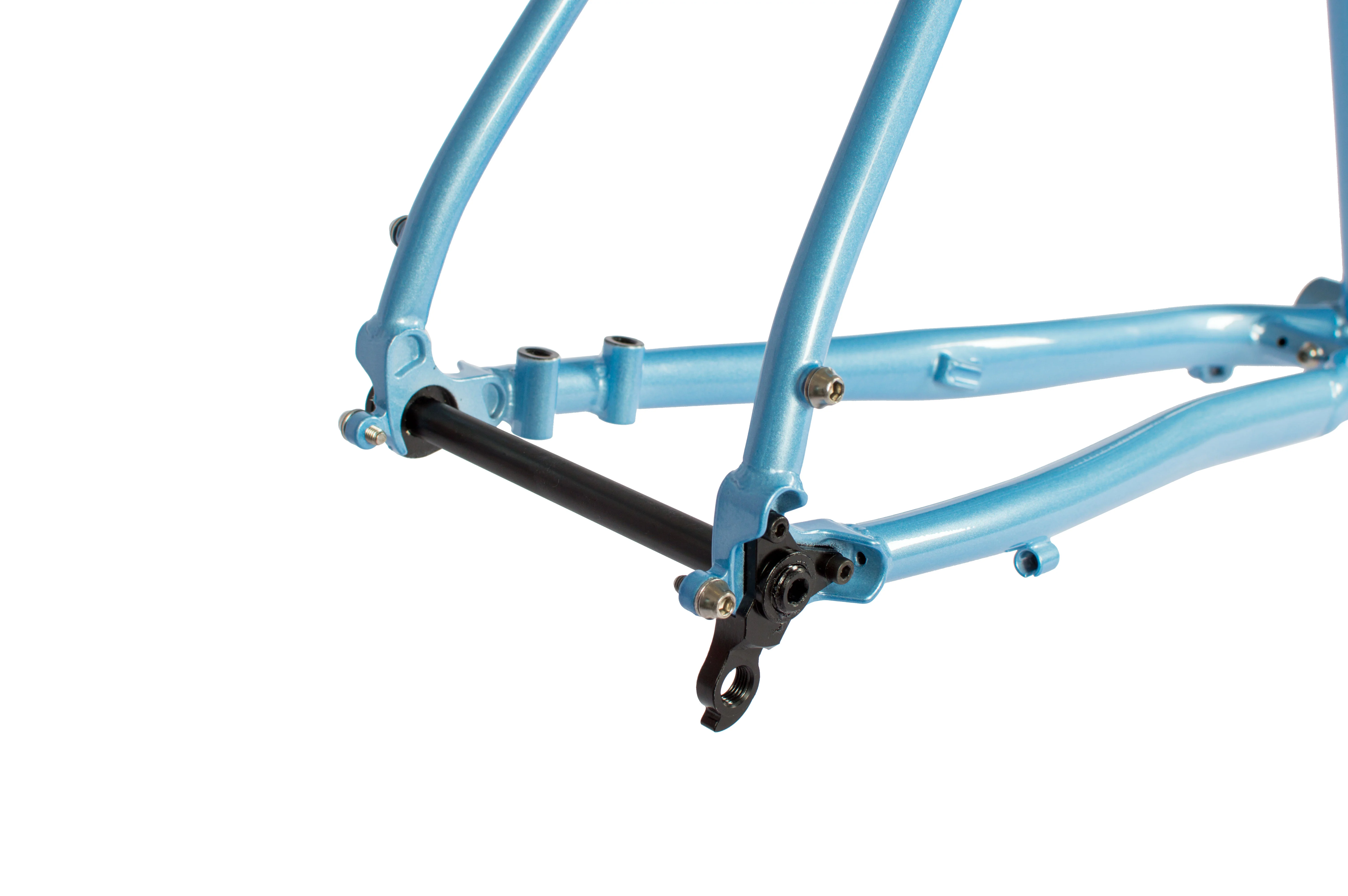 Just Bikes JB06 Gravel Stahl Rahmenset Stahl Gabel 12 Achsen Flat Mount CrMo Sky Blue Shiny - Image 4