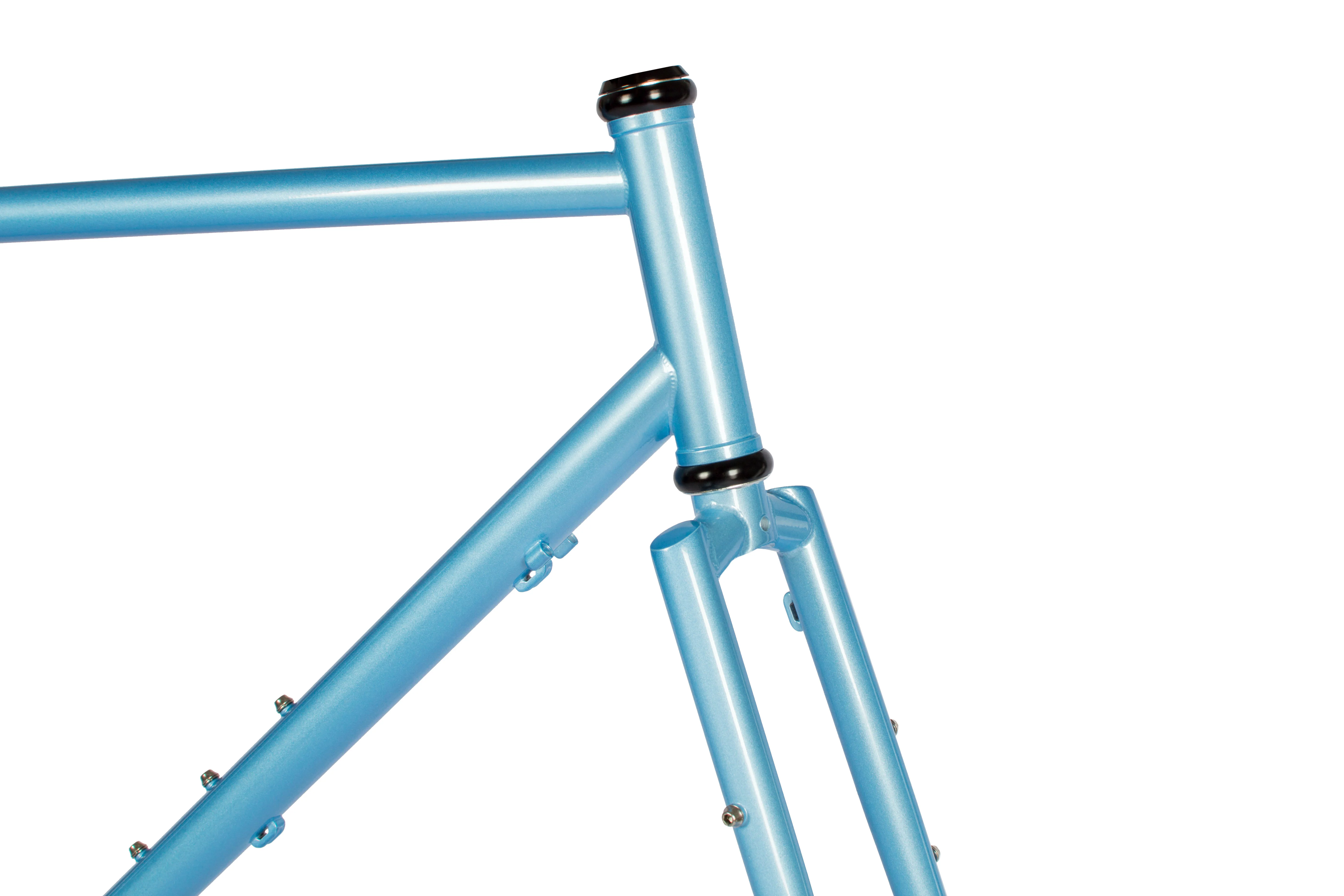 Just Bikes JB06 Gravel Stahl Rahmenset Stahl Gabel 12 Achsen Flat Mount CrMo Sky Blue Shiny - Image 6