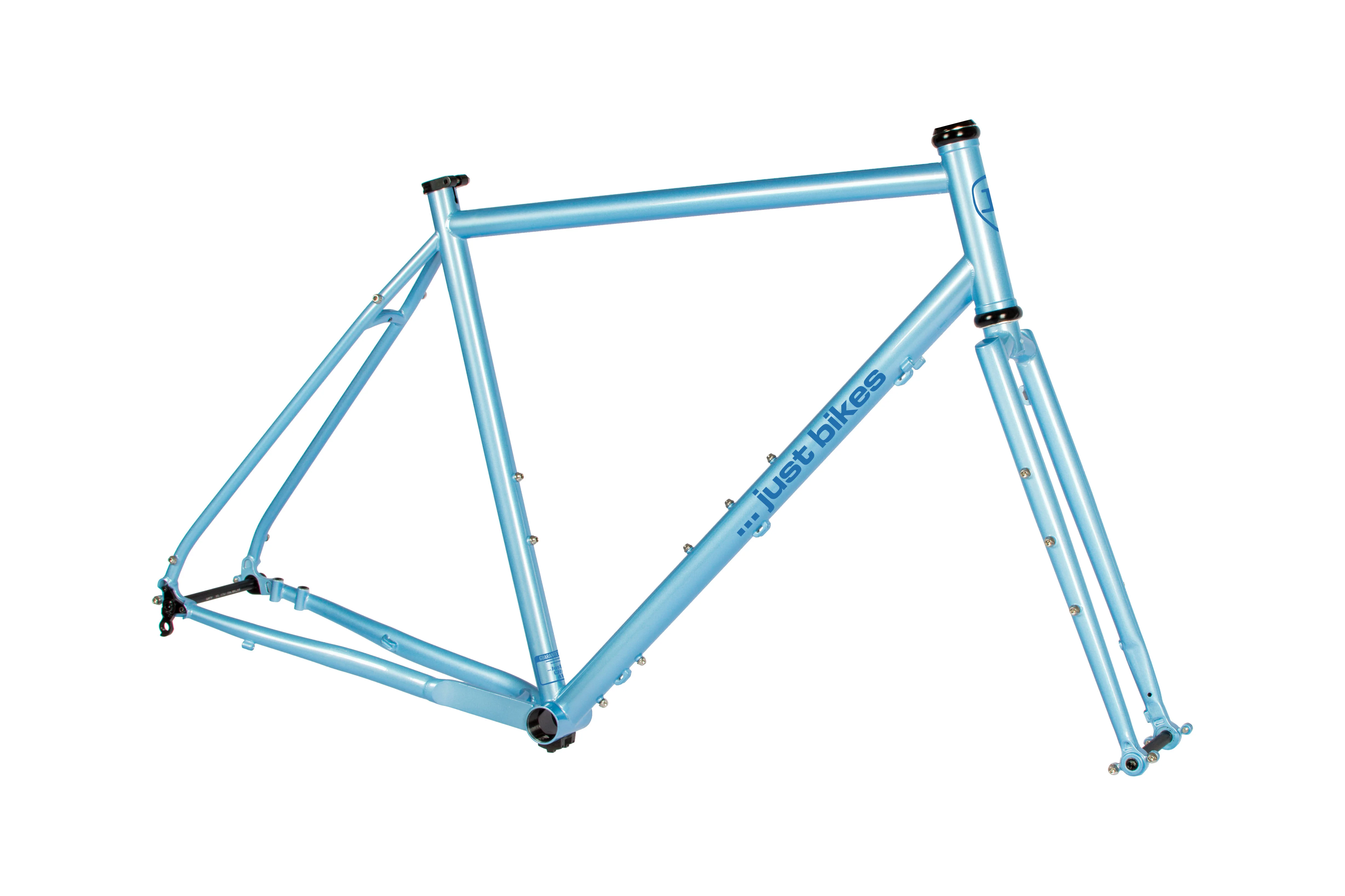 Just Bikes JB06 Gravel Stahl Rahmenset Stahl Gabel 12 Achsen Flat Mount CrMo Sky Blue Shiny - Image 7